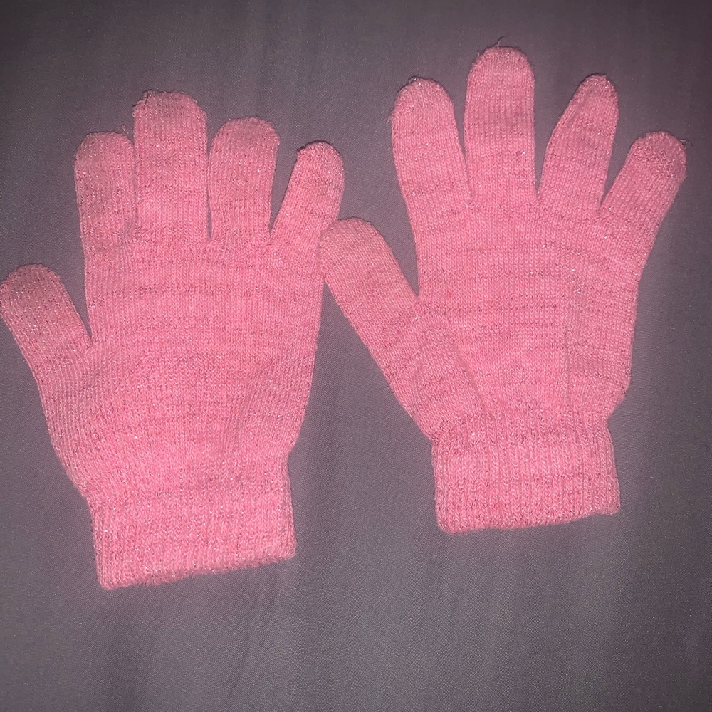 Warm Pink Kids Mittens